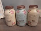 Tea,Coffee and Sugar kilner jar set
