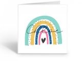 Personalised Scandi Style Rainbow Greeting cards – various designs