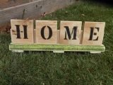 Home wood letter tiles and stand (sold)