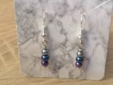 Earrings – blue and purple