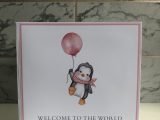 Personalised new baby Greeting cards – penguin Design