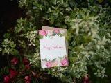 Plantable Happy Birthday greeting card with watercolour roses