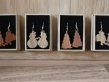 Christmas Wooden Earrings – Holiday Collection