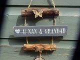 Shabby Chic Driftwood signs x 3