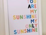 A4 You Are My Sunshine Quote Print