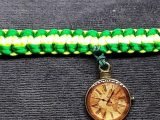 Handmade Macrame Clock Charm Bracelet
