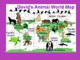 Personalised Animal World Map 80+ Piece Jigsaw Puzzles