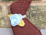 Brown crochet Bunny nursery deco