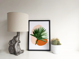 5″X7″ Abstract tropical leaf print | Oranges | Earthy tones | Wall Décor | Home Accessories | Watercolour Print | Artwork | Handmade | UK