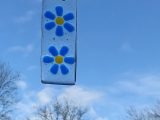 Petals Suncatcher – with 2 fused glass flowers