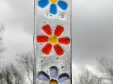 Petals Suncatcher – with 3 fused glass flowers