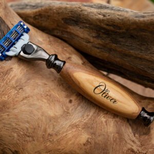 Olive Wood Razor | Men's Wood Razor | Personalized Razor | Handmade Razor | Wooden Handled Razor | Wood Razor | Mach 3 Razor