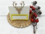 Christmas place cards. Stag head place cards. Christmas. Winter weddings. Hogmanay.