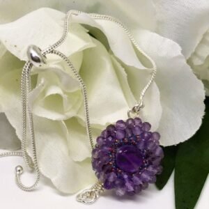 Amethyst Funky Flower Bracelet