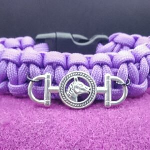 Purple Paracord Equine Bracelet