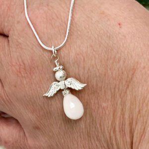 Silver Necklace Angel Wings